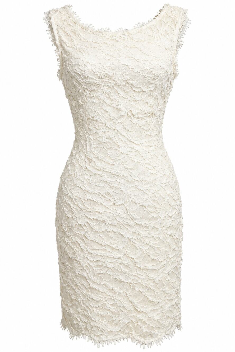 JUMP Apparel Ivory Lace Bodycon Mini Dress Stretchy Sleeveless Juniors M